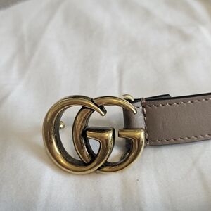 Gucci double GG belt Porcelain Rose 90 36